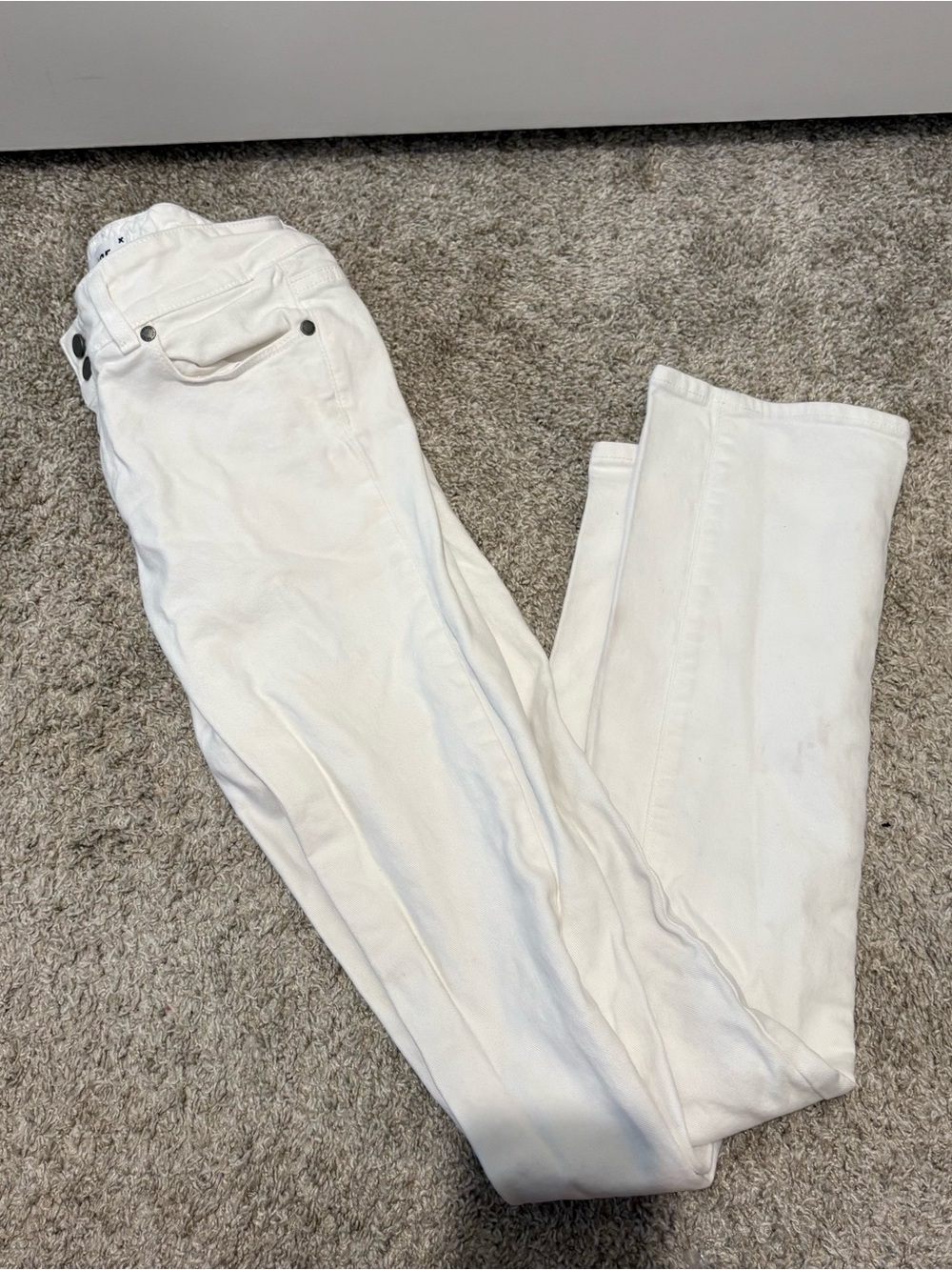 PAIGE White Jeans with Branded Waist Label